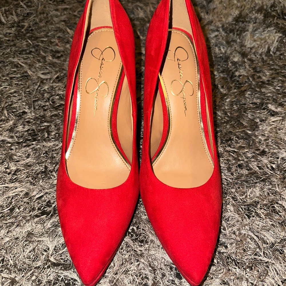 Jessica Simpson Vibrant Red Heels